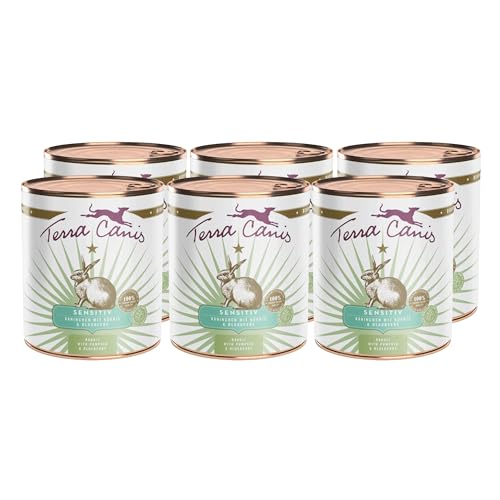 Terra Canis Kaninchen, Kürbis & Blaubeere - Sensitiv Nassfutter, 6x800g I Premium Hundefutter für verdauungssensible Hunde I Allergenfrei, getreidearm & leicht verdaulich Terra Canis Kaninchen, Kürbis & Blaubeere - Sensitiv Nassfutter, 6x800g I Premium Hundefutter für verdauungssensible Hunde I Allergenfrei, getreidearm & leicht verdaulich von Terra Canis