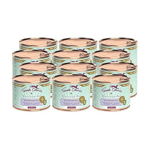 Terra Canis Kaninchen, Zucchini, Aprikose & Borretsch - Getreidefreies Nassfutter, 12x200g I Premium Hundefutter in 100% Lebensmittelqualität Aller Rohstoffe I Reichhaltig, gesund & allergenarm Terra Canis Kaninchen, Zucchini, Aprikose & Borretsch - Getreidefreies Nassfutter, 12x200g I Premium Hundefutter in 100% Lebensmittelqualität Aller Rohstoffe I Reichhaltig, gesund & allergenarm von Terra Canis