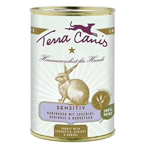 Terra Canis | Kaninchen mit Zucchini, Aprikose und Borretsch, getreidefrei | 12 x 400 g von Terra Canis