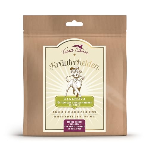 Terra Canis Kräuterhelden Casanova 60g – Kräuter und Bachblüten für Hunde, zur sexuellen Ausgeglichenheit bei Rüden, Natur pur, mit Rohstoffen 100% Lebensmittelqualität Terra Canis Kräuterhelden Casanova 60g – Kräuter und Bachblüten für Hunde, zur sexuellen Ausgeglichenheit bei Rüden, Natur pur, mit Rohstoffen 100% Lebensmittelqualität von Terra Canis