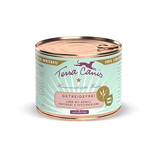 Terra Canis Lamm, Kürbis, Pastinake & Passionsblume - Getreidefreies Nassfutter, 200g I Premium Hundefutter in 100% Lebensmittelqualität Aller Rohstoffe I Reichhaltig, gesund & glutenfrei Terra Canis Lamm, Kürbis, Pastinake & Passionsblume - Getreidefreies Nassfutter, 200g I Premium Hundefutter in 100% Lebensmittelqualität Aller Rohstoffe I Reichhaltig, gesund & glutenfrei von Terra Canis