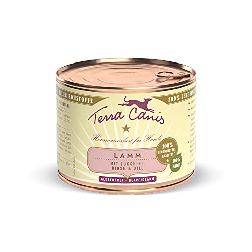 Terra Canis Lamm, Zucchini, Hirse & Dill - Classic Nassfutter, 200g I Premium Hundefutter in 100% Lebensmittelqualität Aller Rohstoffe I Reichhaltig & gesund, allergen- & getreidearm, glutenfrei von Terra Canis