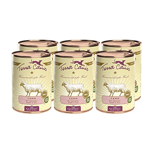 Terra Canis Lamm, Zucchini, Hirse & Dill - Classic Nassfutter, 6x400g I Premium Hundefutter in 100% Lebensmittelqualität Aller Rohstoffe I Reichhaltig & gesund, allergen- & getreidearm, glutenfrei von Terra Canis