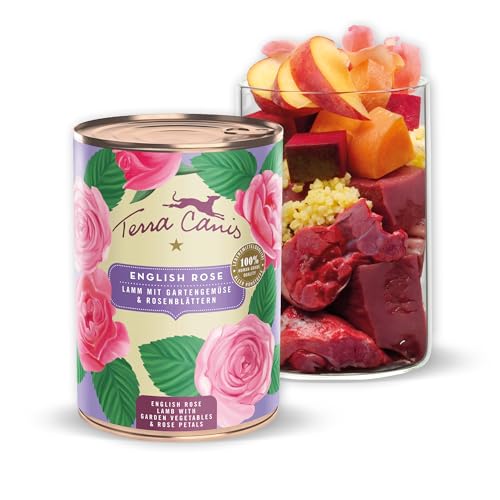Terra Canis Lamm mit Gartengemüse und Rosenblättern - Flower Menü Englische Rose Nassfutter 400g | Premium Hundefutter in 100% Lebensmittelqualität Aller Rohstoffe | Reichhaltig & gesund Terra Canis Lamm mit Gartengemüse und Rosenblättern - Flower Menü Englische Rose Nassfutter 400g | Premium Hundefutter in 100% Lebensmittelqualität Aller Rohstoffe | Reichhaltig & gesund von Terra Canis