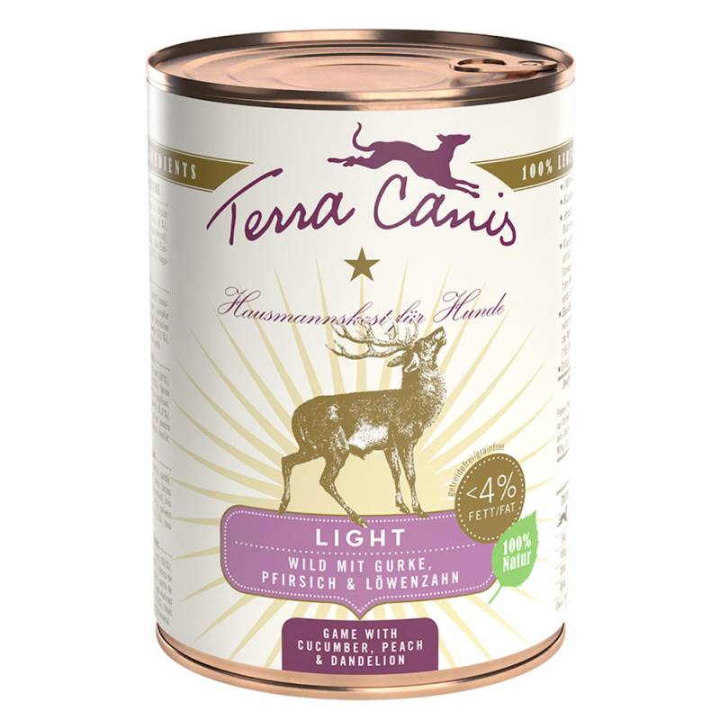 Terra Canis Light 6 x 400 g - Wild mit Gurke, Pfirsich und Löwenzahn von Terra Canis