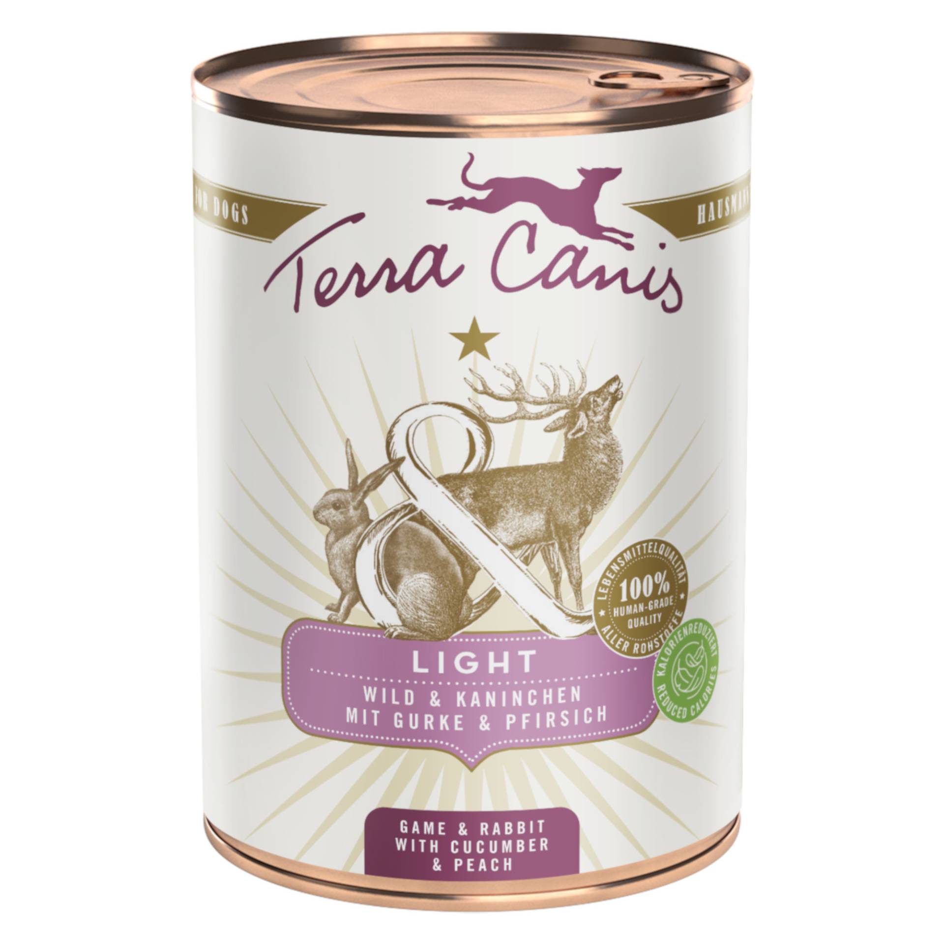Terra Canis Light 6 x 400 g - Wild & Kaninchen mit Gurke und Pfirsich Terra Canis Light 6 x 400 g - Wild & Kaninchen mit Gurke und Pfirsich von Terra Canis