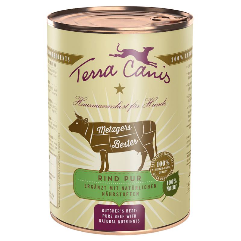 Terra Canis Metzgers Bestes 6 x 400 g - Rind Pur von Terra Canis