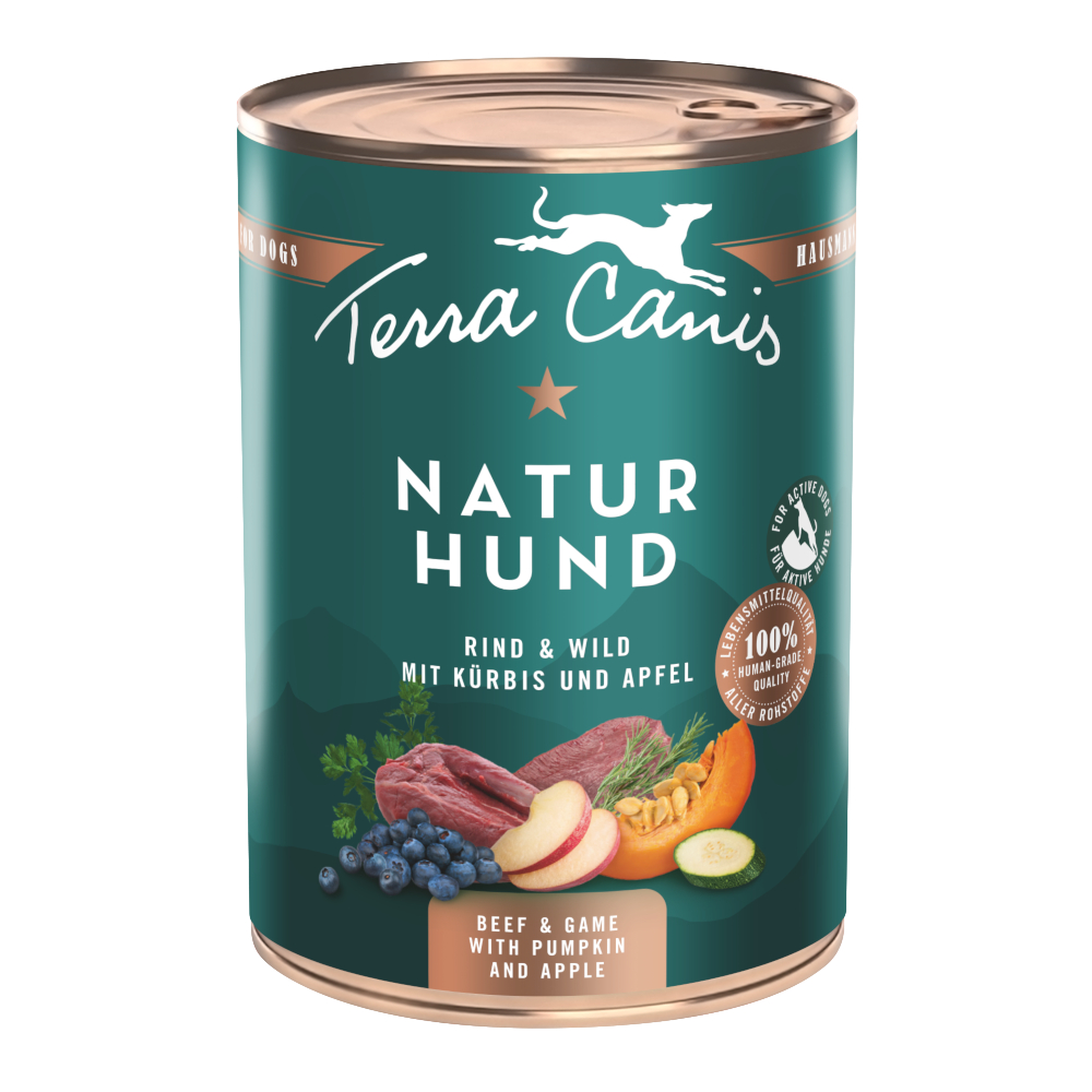 Terra Canis Naturhund 6 x 400 g - Rind & Wild mit Kürbis & Apfel von Terra Canis