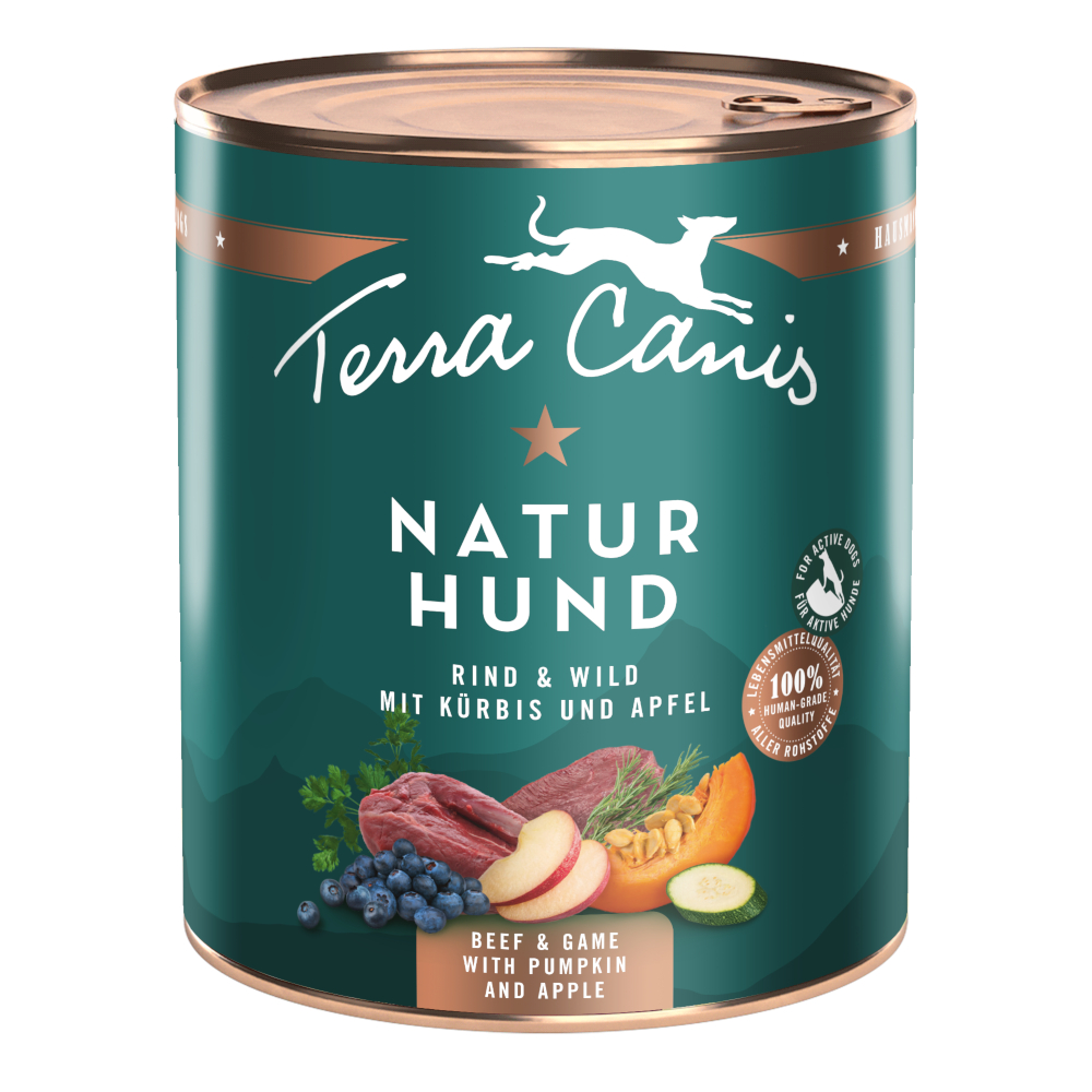 Terra Canis Naturhund 6 x 800 g - Rind & Wild mit Kürbis & Apfel von Terra Canis