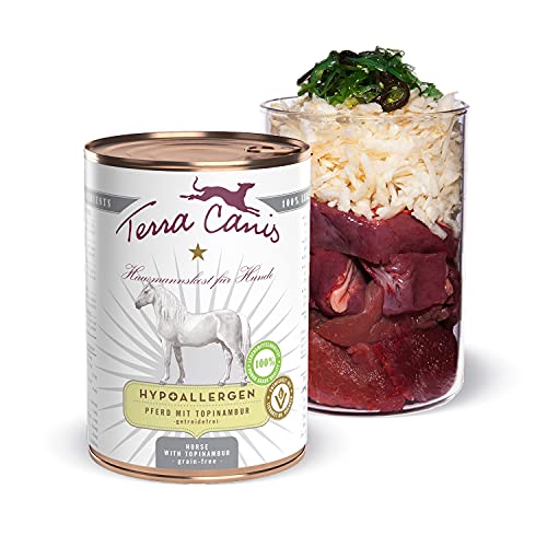 Terra Canis Pferd mit Tobinambur - Hypoallergen Nassfutter, 400g I Premium Hundefutter in 100% Lebensmittelqualität Aller Rohstoffe I Allergenarm, Getreide & glutenfrei von Terra Canis