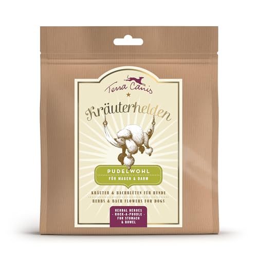 Terra Canis Pudelwohl für Magen & Darm - Kräuterhelden, 60g I Unterstützung mit der Kraft der Natur I Nahrungsergänzung mit Gesundheitskräutern & Bachblüten für Hunde von Terra Canis