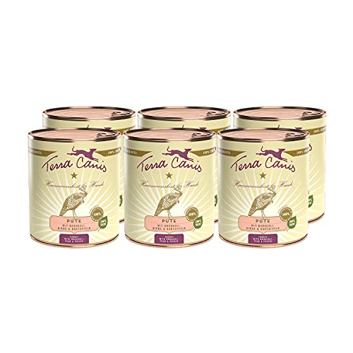 Terra Canis Pute, Brokkoli, Birne & Kartoffel - Classic Nassfutter, 6x800g I Premium Hundefutter in 100% Lebensmittelqualität Aller Rohstoffe I allergen- & getreidearm, glutenfrei Terra Canis Pute, Brokkoli, Birne & Kartoffel - Classic Nassfutter, 6x800g I Premium Hundefutter in 100% Lebensmittelqualität Aller Rohstoffe I allergen- & getreidearm, glutenfrei von Terra Canis