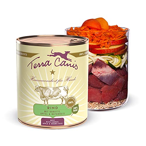 Terra Canis Rind, Karotte & Naturreis - Classic Nassfutter, 800g I Premium Hundefutter in 100% Lebensmittelqualität Aller Rohstoffe I Reichhaltig & gesund, allergen- & getreidearm, glutenfrei Terra Canis Rind, Karotte & Naturreis - Classic Nassfutter, 800g I Premium Hundefutter in 100% Lebensmittelqualität Aller Rohstoffe I Reichhaltig & gesund, allergen- & getreidearm, glutenfrei von Terra Canis