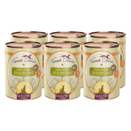 Terra Canis Rind, Kokos, sonnengereiftes Obst & Kurkuma - Love The Planet, 6x400g I Sun Lover Menü I Premium Hundefutter I Getreidearm, glutenfrei & leicht verdaulich von Terra Canis