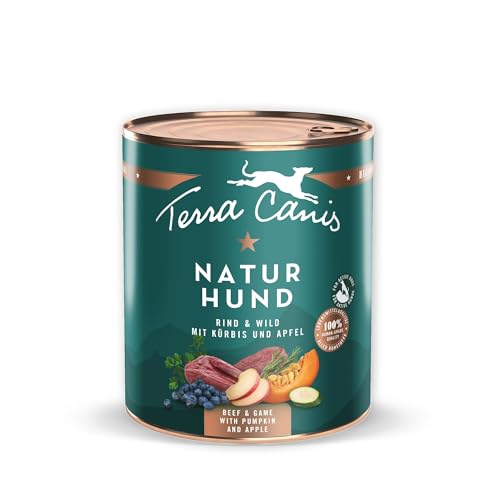 Terra Canis Rind & Wild mit Kürbis, Apfel und Blaubeere - Naturhund, 800g | Premium Hundefutter in 100% Lebensmittelqualität Aller Rohstoffe | Getreide- & glutenfrei von Terra Canis
