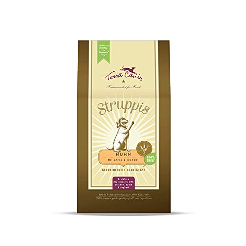 Terra Canis Huhn, Apfel & Jogurt - Struppis, 100g I Premium Hundesnack in 100% Lebensmittelqualität Aller Rohstoffe I Getreide - & glutenfrei von Terra Canis