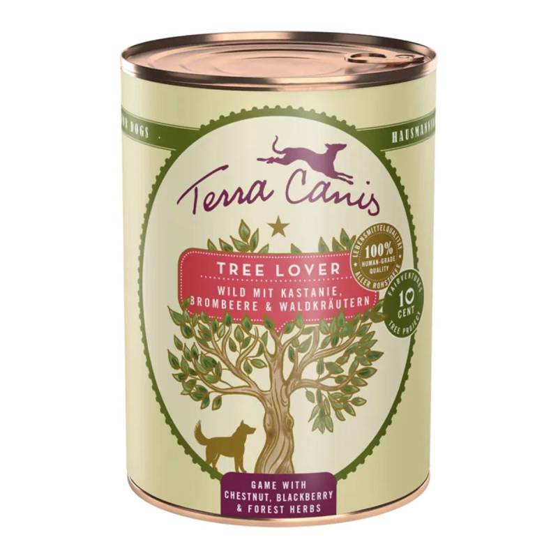 Terra Canis Tree Lover Wild Kastanie Brombeer & Waldkräutern 12x400g von Terra Canis