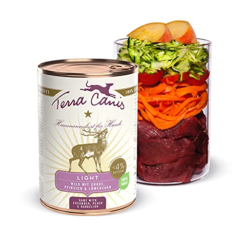 Terra Canis Wild, Gurke & Pfirsich - Light Nassfutter, 400g I Premium Hundefutter in 100% Lebensmittelqualität Aller Rohstoffe I Kalorien- & fettreduziert, Getreide- & glutenfrei Terra Canis Wild, Gurke & Pfirsich - Light Nassfutter, 400g I Premium Hundefutter in 100% Lebensmittelqualität Aller Rohstoffe I Kalorien- & fettreduziert, Getreide- & glutenfrei von Terra Canis