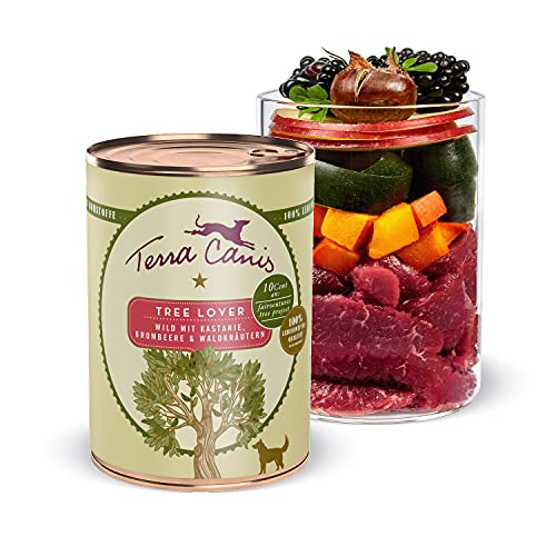 Terra Canis Wild, Kastanie, Brombeere & Waldkräutern - Love The Planet, 400g I Tree Lover Menü I Premium Hundefutter I Getreidefrei & leicht verdaulich Terra Canis Wild, Kastanie, Brombeere & Waldkräutern - Love The Planet, 400g I Tree Lover Menü I Premium Hundefutter I Getreidefrei & leicht verdaulich von Terra Canis
