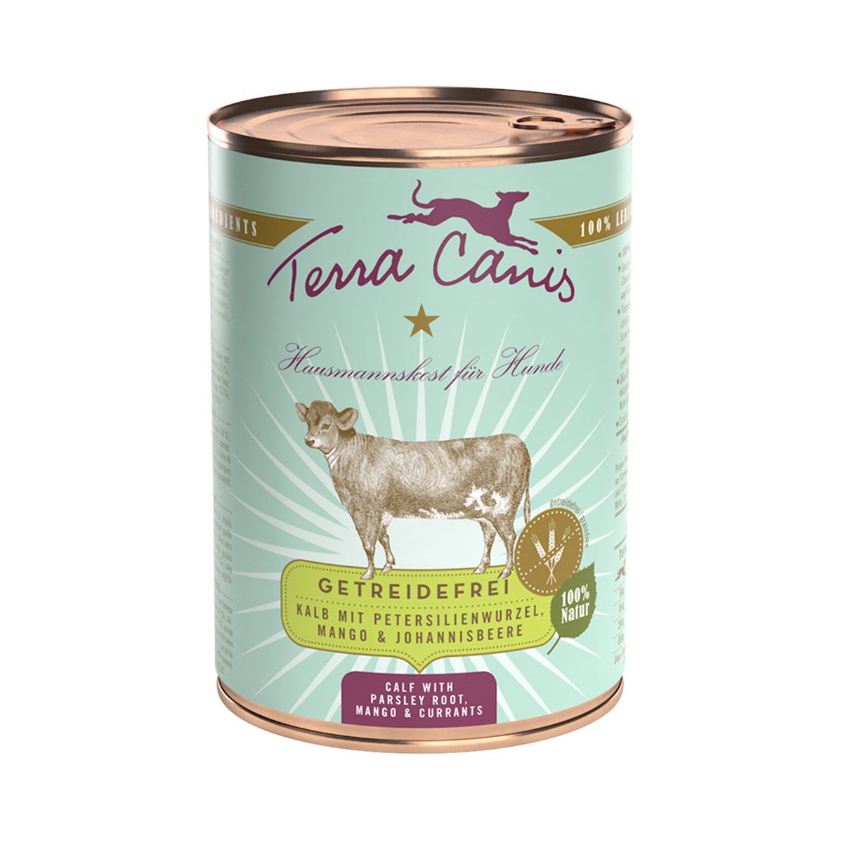 Terra Canis getreidefrei Kalb mit Petersilienwurzel, Mango & Johannisbeere 12x400g von Terra Canis