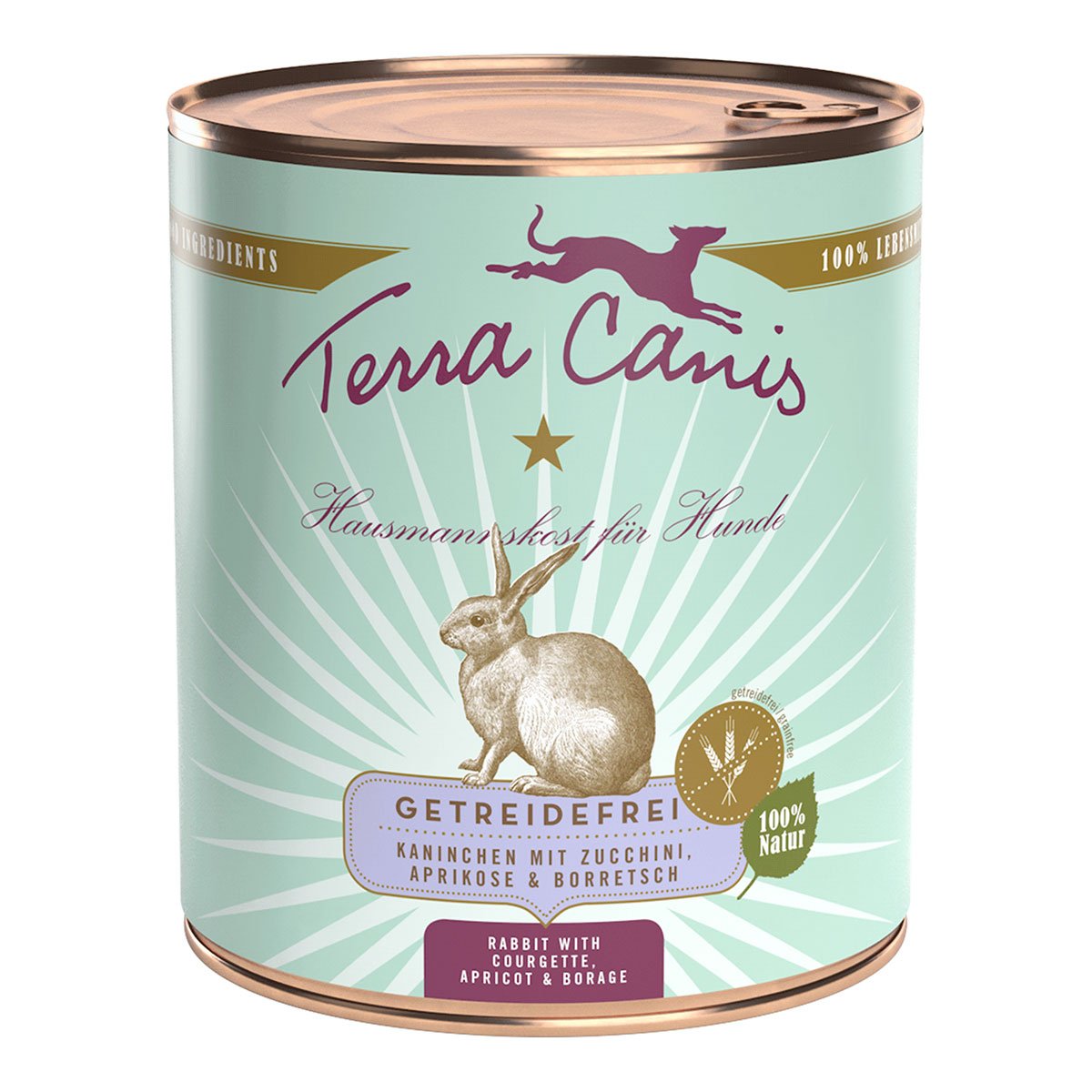 Terra Canis getreidefrei Kaninchen mit Zucchini, Aprikose und Borretsch 12x800g von Terra Canis