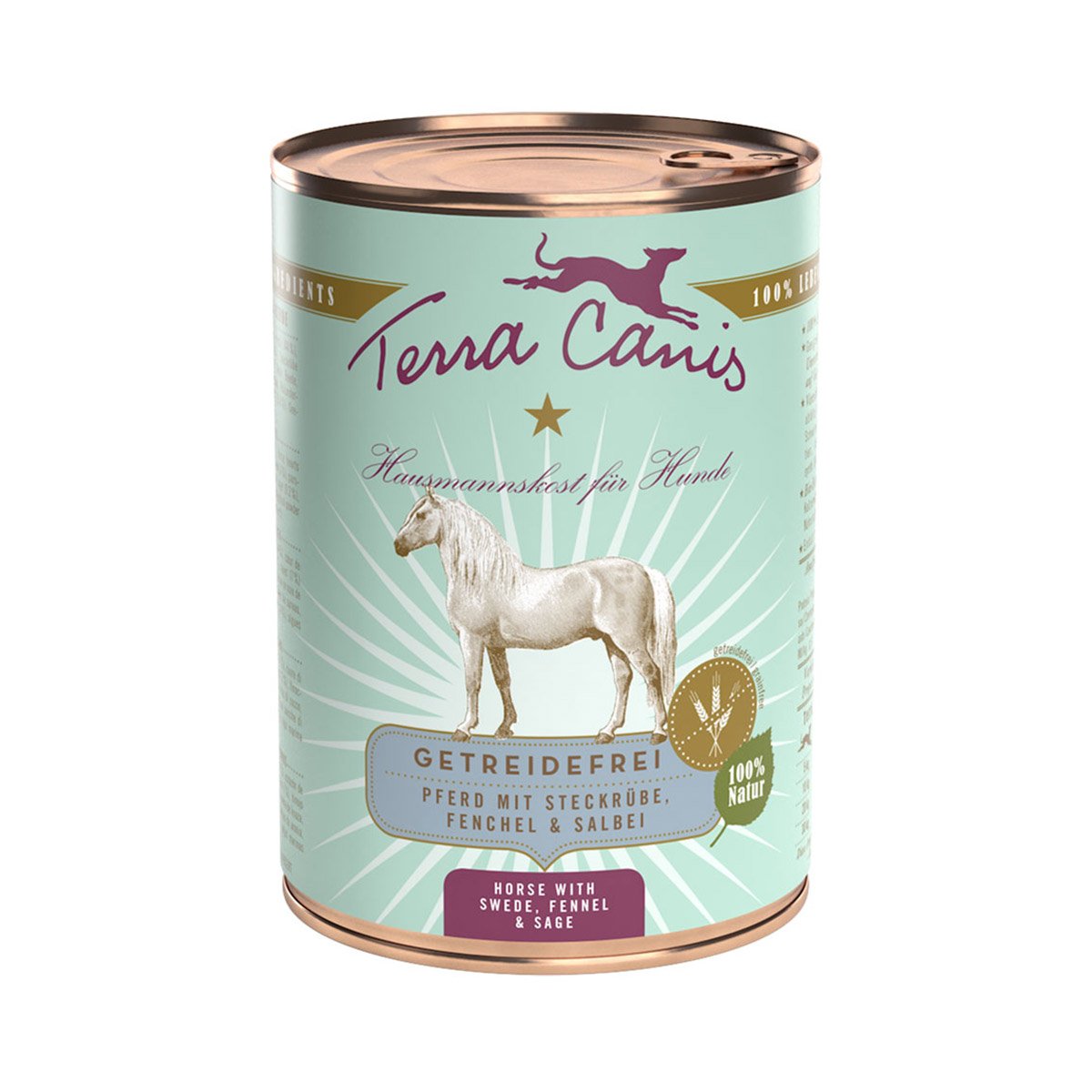 Terra Canis getreidefrei Pferd mit Steckrübe, Fenchel & Salbei 6x400g von Terra Canis