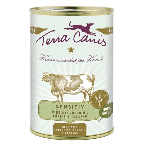 Terra Canis | getreidefrei Rind mit Zucchini, Kürbis und Oregano | 12 x 400 g von Terra Canis