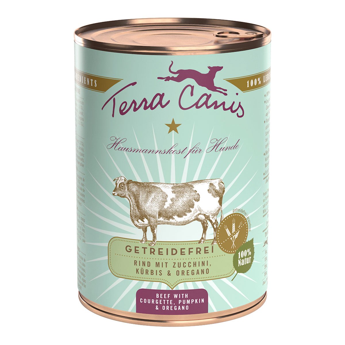Terra Canis getreidefrei Rind mit Zucchini, Kürbis und Oregano 12x400g Terra Canis getreidefrei Rind mit Zucchini, Kürbis und Oregano 12x400g von Terra Canis