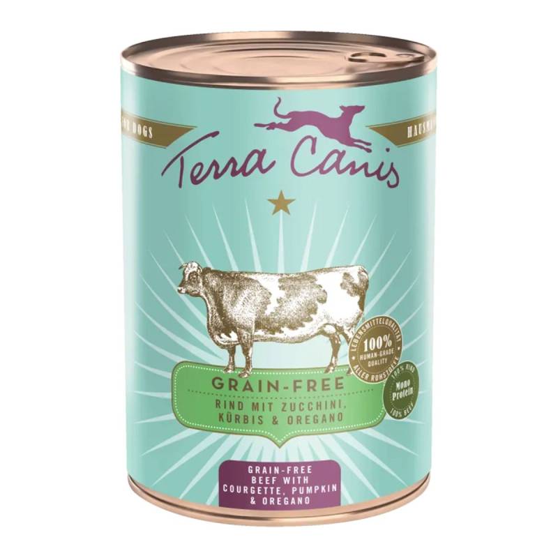 Terra Canis getreidefrei Rind mit Zucchini, Kürbis und Oregano 12x400g von Terra Canis