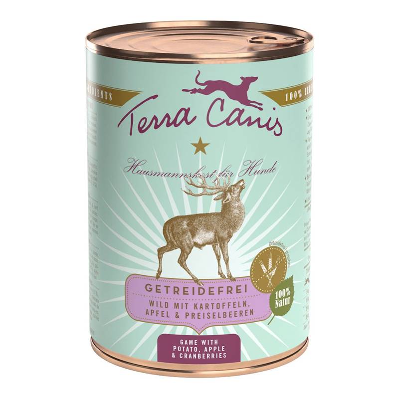 Terra Canis getreidefrei Wild mit Kartoffeln, Apfel und Preiselbeeren 12x400g von Terra Canis