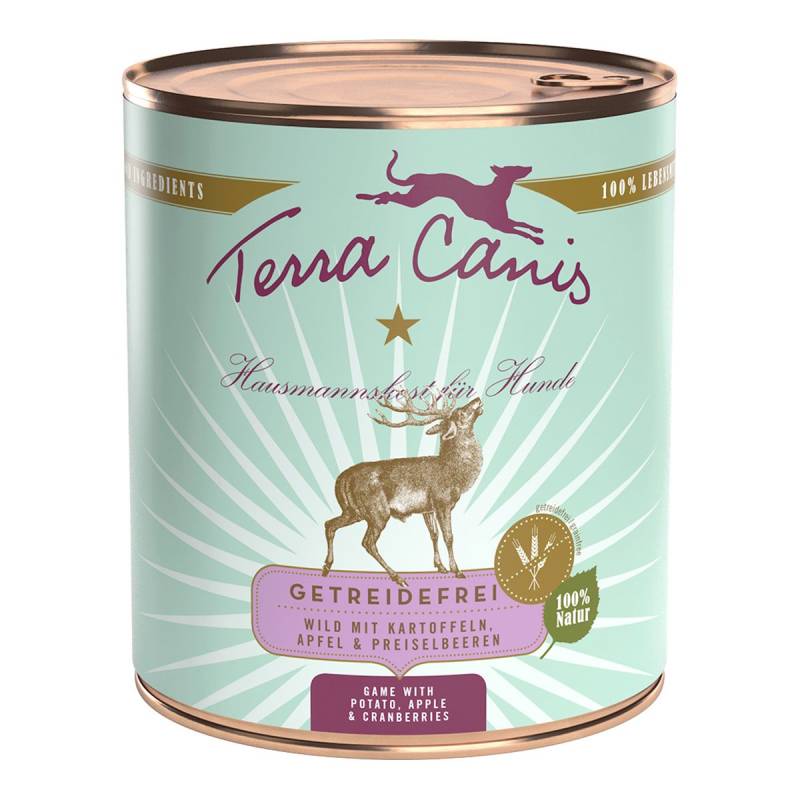 Terra Canis getreidefrei Wild mit Kartoffeln, Apfel und Preiselbeeren 12x800g von Terra Canis