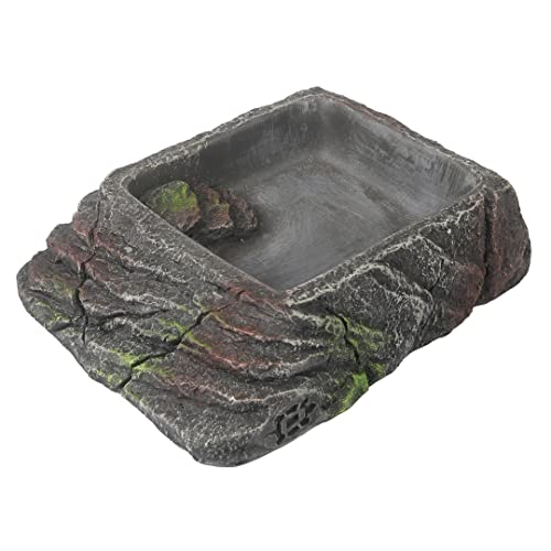 Terra Della, Wasserschale S – 11,1 x 8,8 x 2,8 cm, Anthrazit, Reptilien, Anthrazit von Terra Della