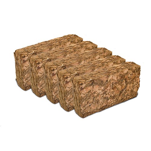 10 x Grober Kokosziegel je ca. 500 g - Bodengrund für Terrarien, Humusziegel, grob von Terra-Discount