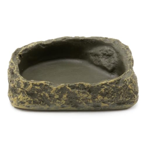 Terra Discount Wasserschale/Futterschale in natürlicher Steinoptik für Reptilien, Amphibien, Vögel, Mäuse, Kaninchen UVM. (No. 2-8,2x6 cm) von Terra Discount