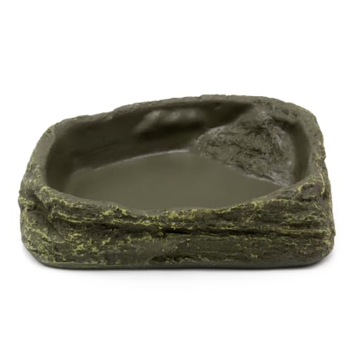 Terra Discount Wasserschale/Futterschale in natürlicher Steinoptik für Reptilien, Amphibien, Vögel, Mäuse, Kaninchen UVM. (No. 4-15x12 cm) von Terra Discount