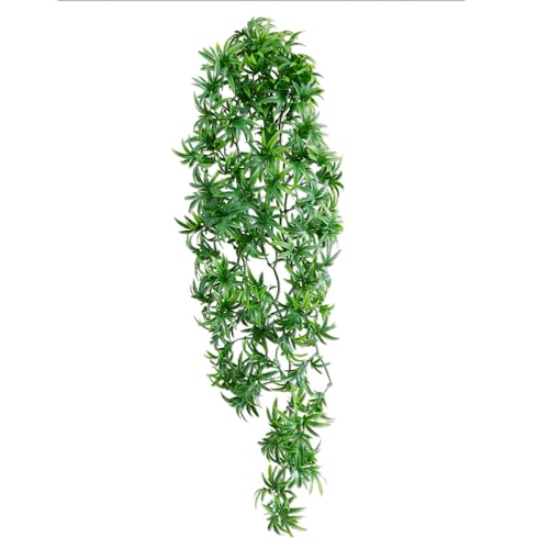 Kunstpflanze Cannabis/Hanf - Hängepflanze für Terrarien als Versteck für Ihr Terrarium - The Wind Claw Leaves Vine 30-60 cm (Large 60 cm) von Terra Exotica
