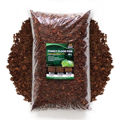 Terra Exotica Forest Floor Pine 10/20 Liter in fein, mittel, grob - Pinienrinde als Einstreu für Terrarien - Terrarienbodengrund für Reptilien, Amphibien und Insekten (20 Liter, mittel) von Terra Exotica
