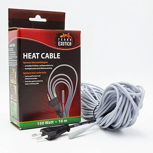 Terra Exotica Heizkabel - 150 Watt / 16 m Heat Cable - Bodenheizung für Terrarien - Terrarium Heizung - Silikonheizkabel für optimale Wärmeleitfähigkeit Terra Exotica Heizkabel - 150 Watt / 16 m Heat Cable - Bodenheizung für Terrarien - Terrarium Heizung - Silikonheizkabel für optimale Wärmeleitfähigkeit von Terra Exotica