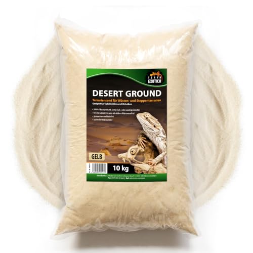 Terrariensand Desert Ground - in 5, 10 oder 25 Kg - Wüstensand für EIN natürliches Wüstenumfeld im Terrarium - natürlicher Bodengrund (10 Kg) von Terra Exotica