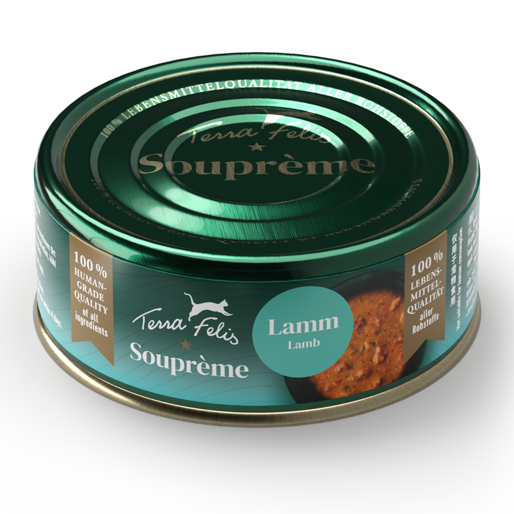 Sparpaket Terra Felis Soupreme 48 x 70 g - Lamm Sparpaket Terra Felis Soupreme 48 x 70 g - Lamm von Terra Felis