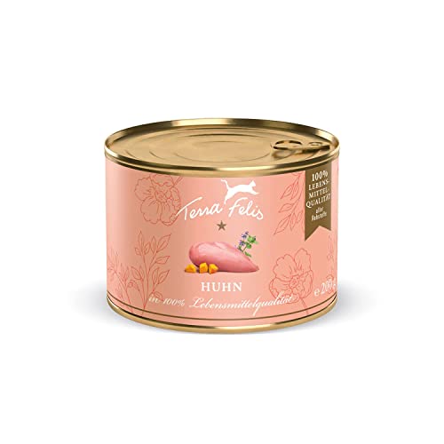 TERRA FELIS Huhn & Pute, Multi-Protein Nassfutter, 200g I Premium Katzennahrung in 100% Lebensmittelqualität Aller Rohstoffe I Hohe Akzeptanz, 90% Fleischanteil, getreidefrei I Alleinfuttermittel TERRA FELIS Huhn & Pute, Multi-Protein Nassfutter, 200g I Premium Katzennahrung in 100% Lebensmittelqualität Aller Rohstoffe I Hohe Akzeptanz, 90% Fleischanteil, getreidefrei I Alleinfuttermittel von Terra Felis