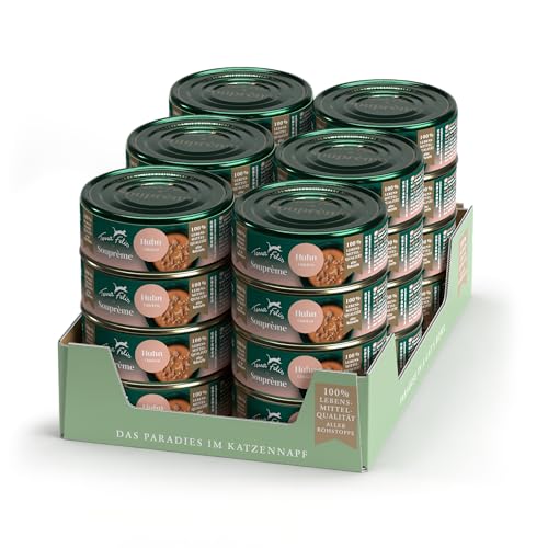 TERRA FELIS Souprème Huhn - 24x70 g I Suppe für Katzen | ohne Zucker & Getreide | hohe Akzeptanz | Premium Katzennahrung in 100% Lebensmittelqualität Aller Rohstoffe I Ergänzungsfuttermittel TERRA FELIS Souprème Huhn - 24x70 g I Suppe für Katzen | ohne Zucker & Getreide | hohe Akzeptanz | Premium Katzennahrung in 100% Lebensmittelqualität Aller Rohstoffe I Ergänzungsfuttermittel von Terra Felis
