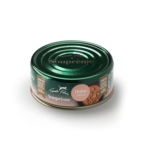 TERRA FELIS Souprème Huhn - 70 g I Suppe für Katzen | ohne Zucker & Getreide | hohe Akzeptanz | Premium Katzennahrung in 100% Lebensmittelqualität Aller Rohstoffe I Ergänzungsfuttermittel TERRA FELIS Souprème Huhn - 70 g I Suppe für Katzen | ohne Zucker & Getreide | hohe Akzeptanz | Premium Katzennahrung in 100% Lebensmittelqualität Aller Rohstoffe I Ergänzungsfuttermittel von Terra Felis