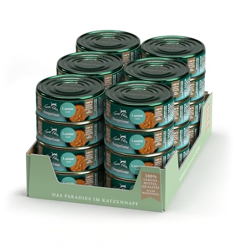 TERRA FELIS Souprème Lamm -24x70 g I Suppe für Katzen | ohne Zucker & Getreide | hohe Akzeptanz | Premium Katzennahrung in 100% Lebensmittelqualität Aller Rohstoffe I Ergänzungsfuttermittel TERRA FELIS Souprème Lamm -24x70 g I Suppe für Katzen | ohne Zucker & Getreide | hohe Akzeptanz | Premium Katzennahrung in 100% Lebensmittelqualität Aller Rohstoffe I Ergänzungsfuttermittel von Terra Felis