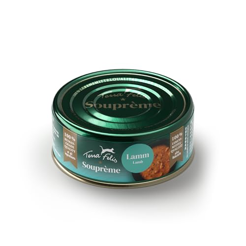 TERRA FELIS Souprème Lamm - 70 g I Suppe für Katzen | ohne Zucker & Getreide | hohe Akzeptanz | Premium Katzennahrung in 100% Lebensmittelqualität Aller Rohstoffe I Ergänzungsfuttermittel TERRA FELIS Souprème Lamm - 70 g I Suppe für Katzen | ohne Zucker & Getreide | hohe Akzeptanz | Premium Katzennahrung in 100% Lebensmittelqualität Aller Rohstoffe I Ergänzungsfuttermittel von Terra Felis