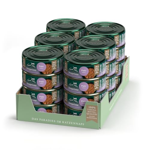 TERRA FELIS Souprème Pute - 24x70 g I Suppe für Katzen | ohne Zucker & Getreide | hohe Akzeptanz | Premium Katzennahrung in 100% Lebensmittelqualität Aller Rohstoffe I Ergänzungsfuttermittel TERRA FELIS Souprème Pute - 24x70 g I Suppe für Katzen | ohne Zucker & Getreide | hohe Akzeptanz | Premium Katzennahrung in 100% Lebensmittelqualität Aller Rohstoffe I Ergänzungsfuttermittel von Terra Felis