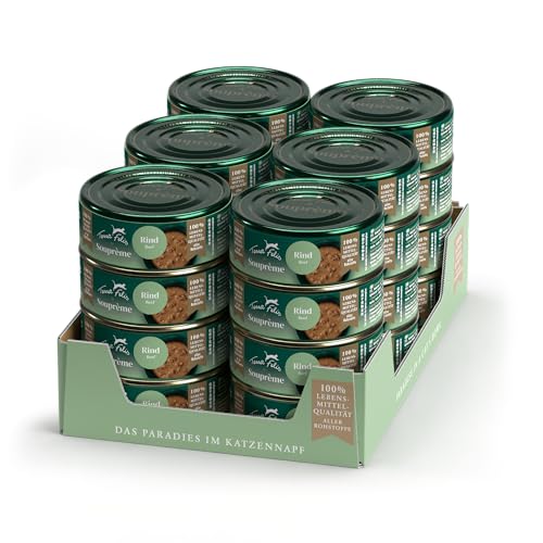 TERRA FELIS Souprème Rind - 24x70 g I Suppe für Katzen | ohne Zucker & Getreide | hohe Akzeptanz | Premium Katzennahrung in 100% Lebensmittelqualität Aller Rohstoffe I Ergänzungsfuttermittel TERRA FELIS Souprème Rind - 24x70 g I Suppe für Katzen | ohne Zucker & Getreide | hohe Akzeptanz | Premium Katzennahrung in 100% Lebensmittelqualität Aller Rohstoffe I Ergänzungsfuttermittel von Terra Felis
