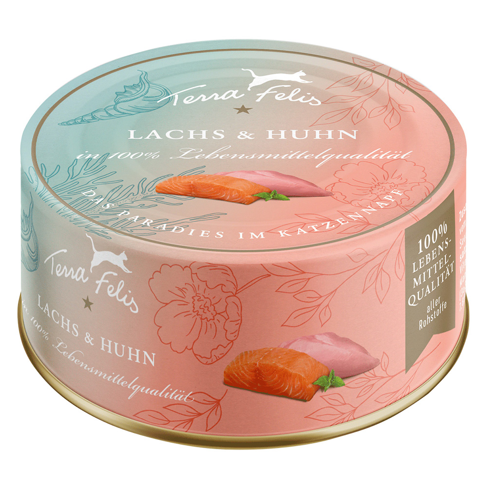 Terra Felis 12 x 80 g - Lachs & Huhn von Terra Felis