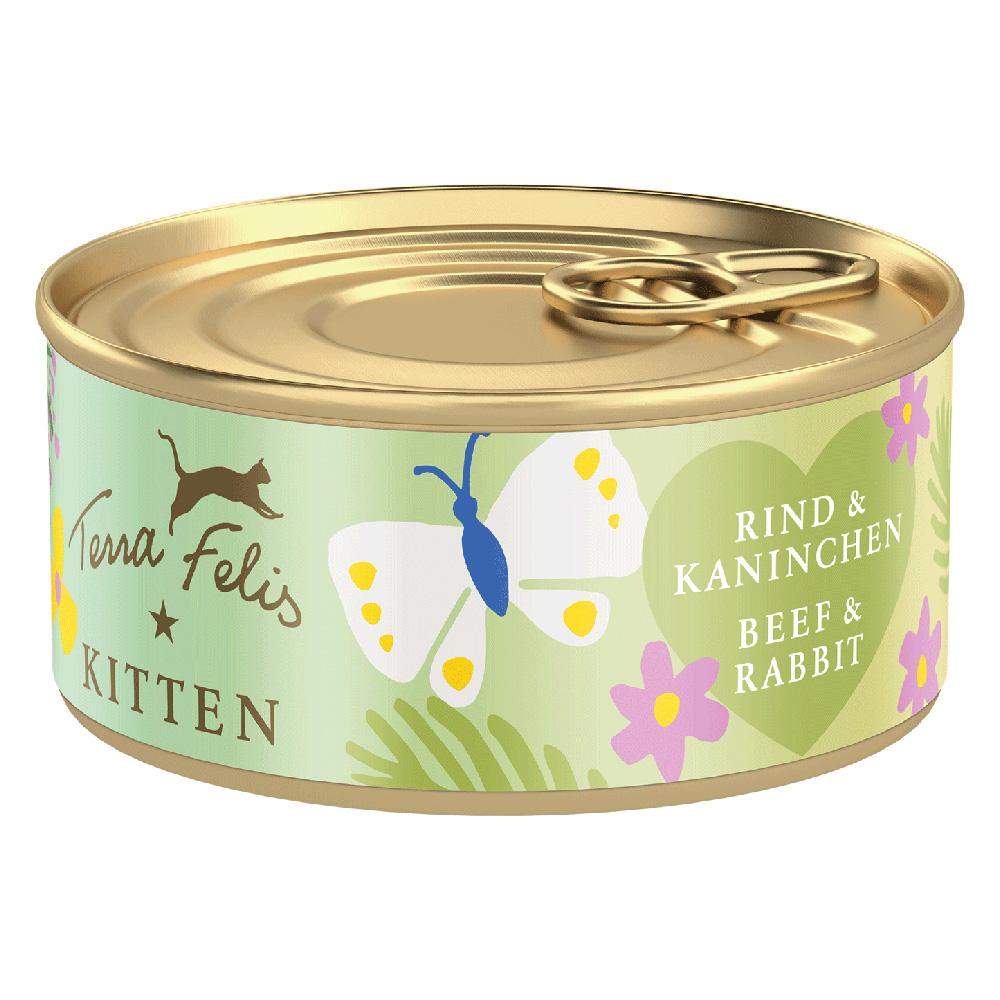 Terra Felis Kitten 18 x 70 g - Rind & Kaninchen Terra Felis Kitten 18 x 70 g - Rind & Kaninchen von Terra Felis