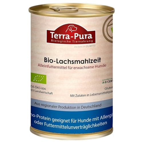 Bio-Lachsmahlzeit, Nassfutter für Hunde, 385 g von TERRA-PURA Tiernahrung